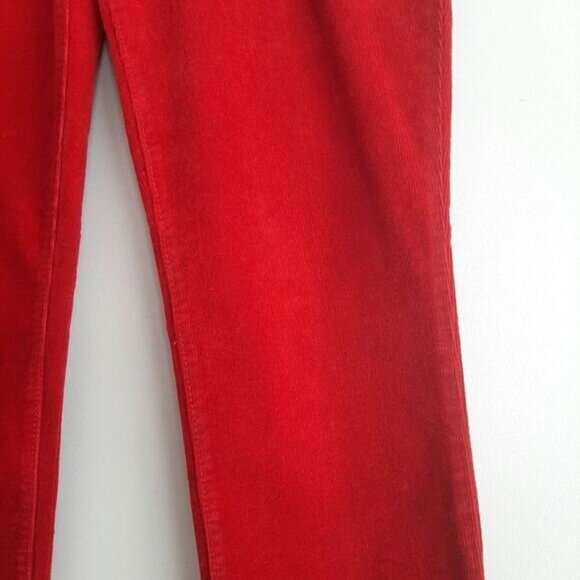 OLD NAVY Rockstar Thin Rib Velour Corduroy Skinny Pants Red Sz 2 Flawed - Picture 9 of 16
